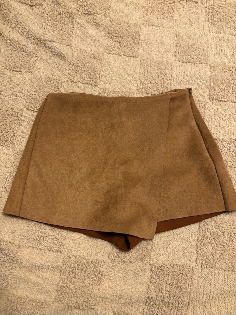 HYFVE Brown Suede Wrap Skort